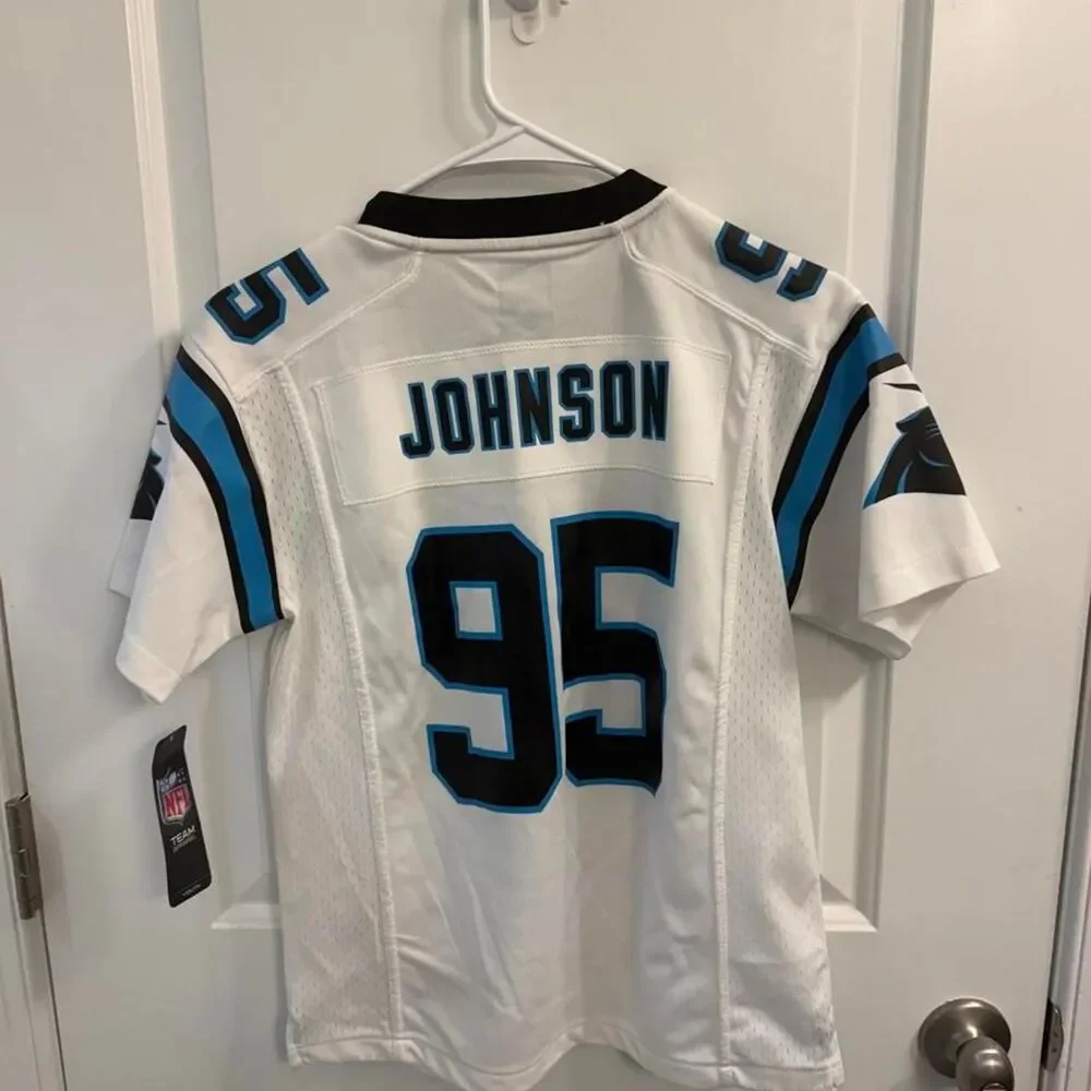 Nike Carolina Panthers #95 Charles Johnson Jersey Youth Size M NWT
